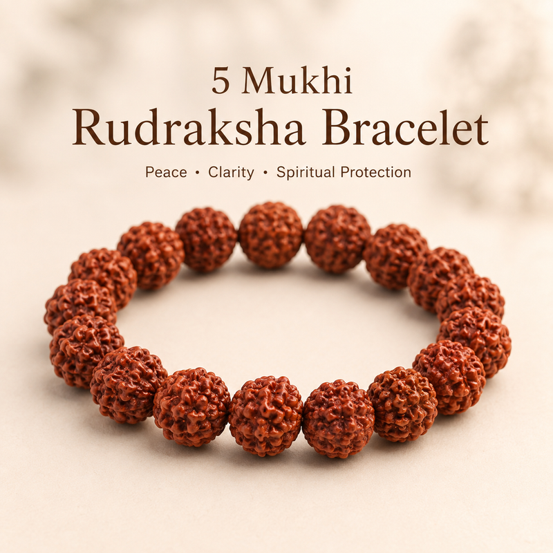5 Mukhi Rudraksha Bracelet — peace, clarity and spiritual protection — KaalVeda