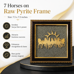 Cash Counter Combo — 7 Horses frame, 7.5 x 7.5 inches — KaalVeda