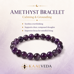 Amethyst Bracelet — calming and grounding, worn daily — KaalVeda