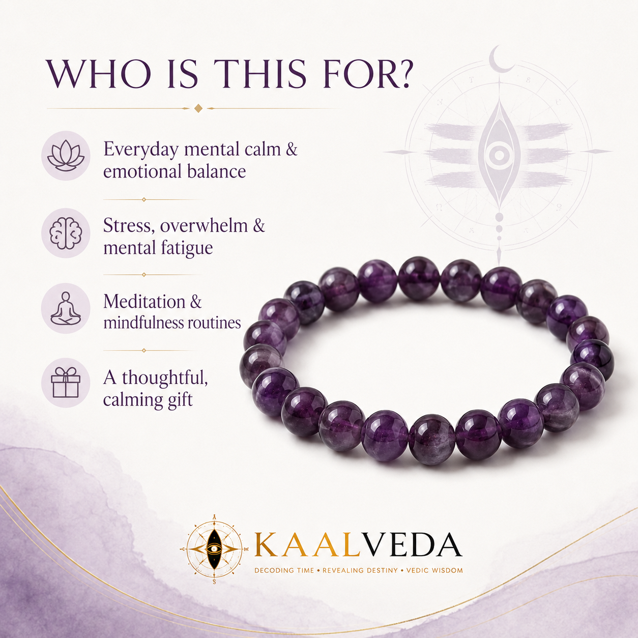 Amethyst Bracelet — who this bracelet is for — KaalVeda