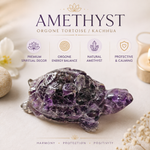 Amethyst Tortoise — natural amethyst chips set in clear resin — KaalVeda