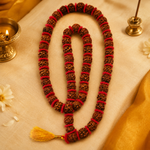 Big Bead Rudraksha Mala — the hand-tied tassel — KaalVeda