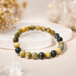 Cat's Eye Bracelet — angled view showing the moving band of light — KaalVeda
