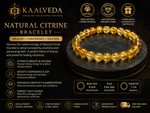 Citrine Bracelet — 8mm round beads, free size, 7cm diameter — KaalVeda