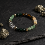 Kuber Kavach Combo — Dhan Yog Bracelet styled detail — KaalVeda