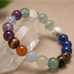 Education & Study Focus Bracelet — macro detail of the natural stone beads — KaalVeda