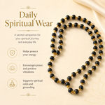 Gold-Plated Capped Karungali Mala — for daily spiritual wear — KaalVeda