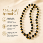 Gold-Plated Capped Karungali Mala — a meaningful spiritual gift — KaalVeda