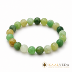 Green Aventurine Bracelet — natural green aventurine beads on white — KaalVeda