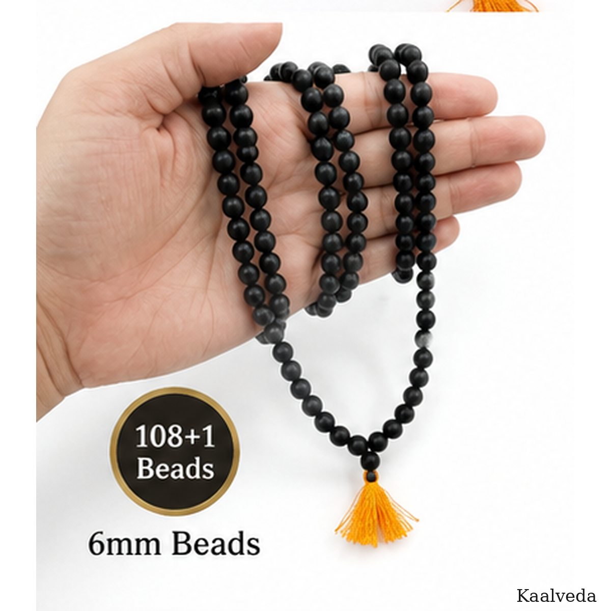 Karungali Kids' Mala — 108+1 beads at 6mm — KaalVeda