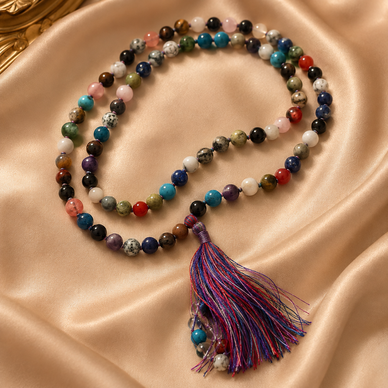 Navgraha Mala — detail of the multi-stone sequence — KaalVeda