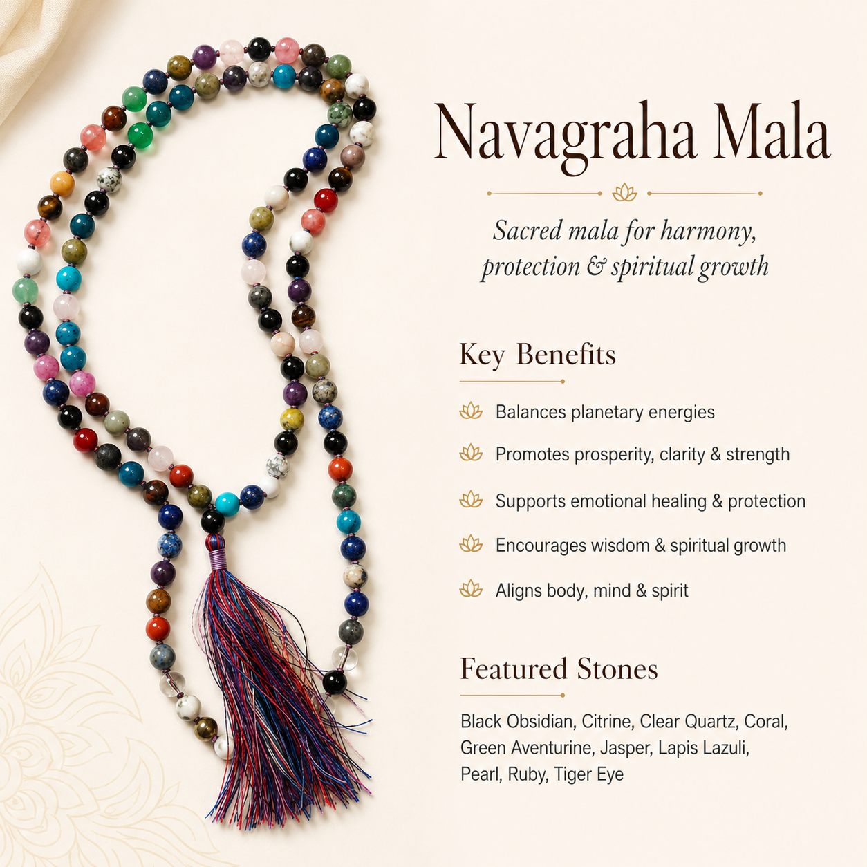 Navgraha Mala — key benefits and featured stones — KaalVeda