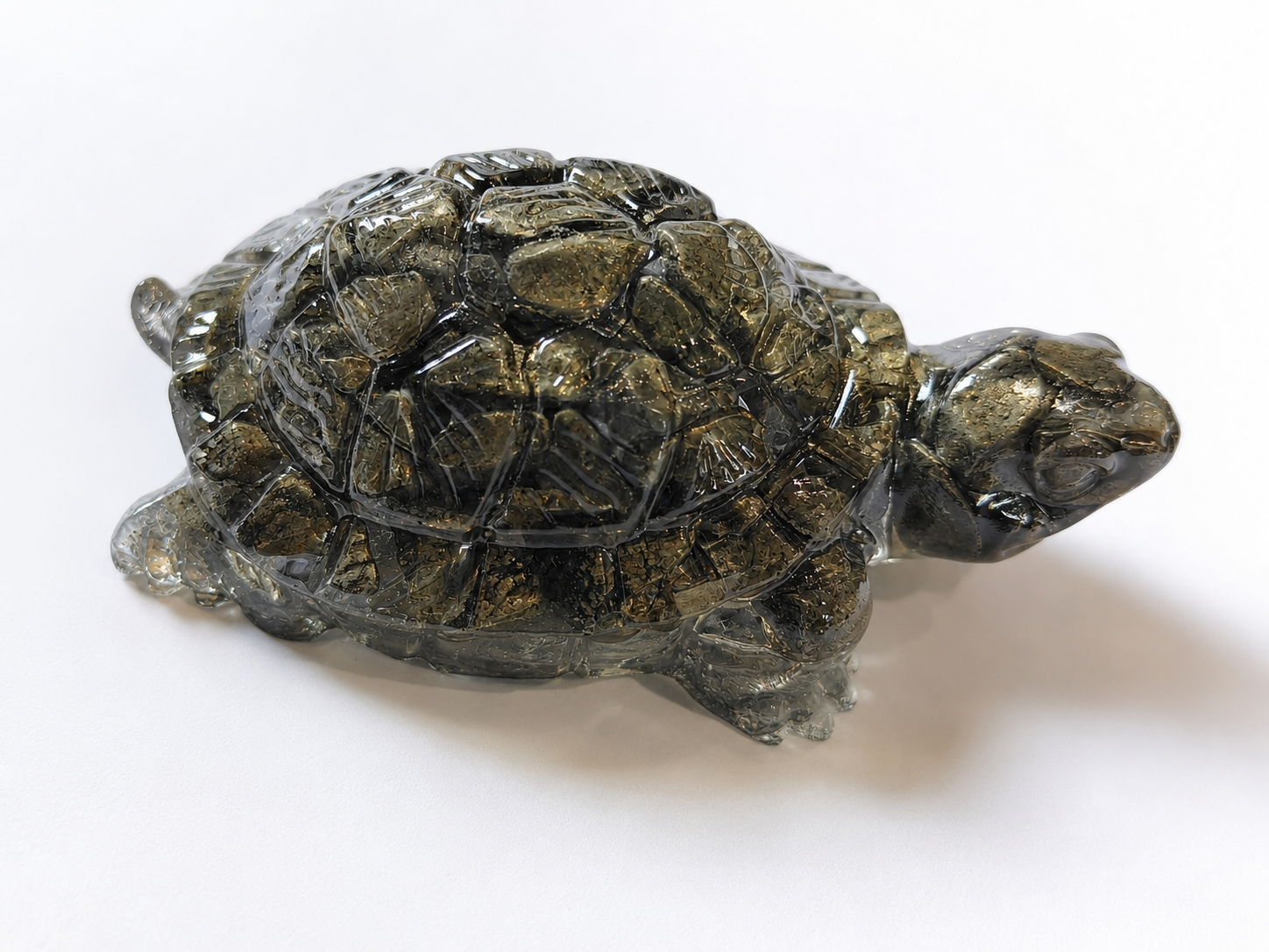 Kuber Kavach Combo — pyrite chips set in clear resin — KaalVeda