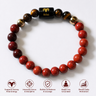 Aries (Mesh) Rashi Bracelet — Red Jasper + Tiger Eye