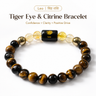 Leo (Simha) Rashi Bracelet — Tiger Eye + Citrine