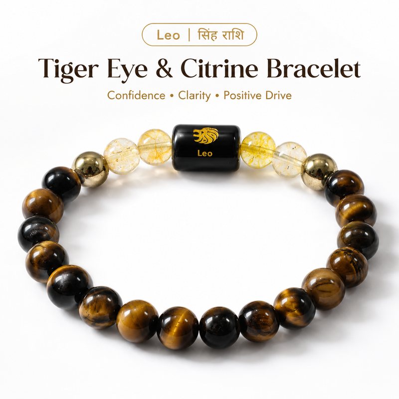 Rashi Power Stack — choose any of the twelve rashi bracelets, Leo shown — KaalVeda