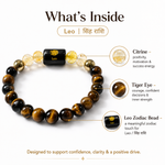 Leo Rashi Bracelet — what's inside: Tiger Eye + Citrine — KaalVeda