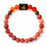 Taurus (Vrishabh) Rashi Bracelet — Sunstone + Carnelian