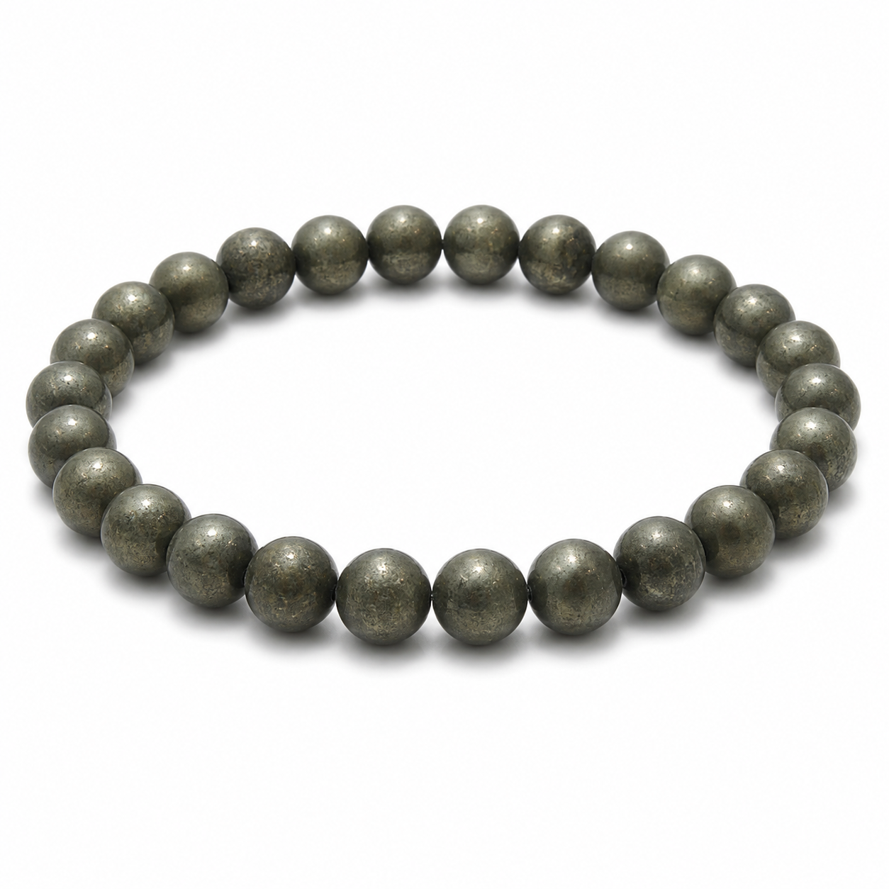 Raw Pyrite Bracelet — natural raw pyrite nuggets on stretch cord — KaalVeda