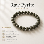 Raw Pyrite Bracelet — focus, motivation and a wealth mindset — KaalVeda