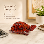 Red Jasper Tortoise — symbol of prosperity for desk and cash counter — KaalVeda