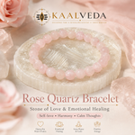 Rose Quartz Bracelet — stone of love and emotional healing — KaalVeda