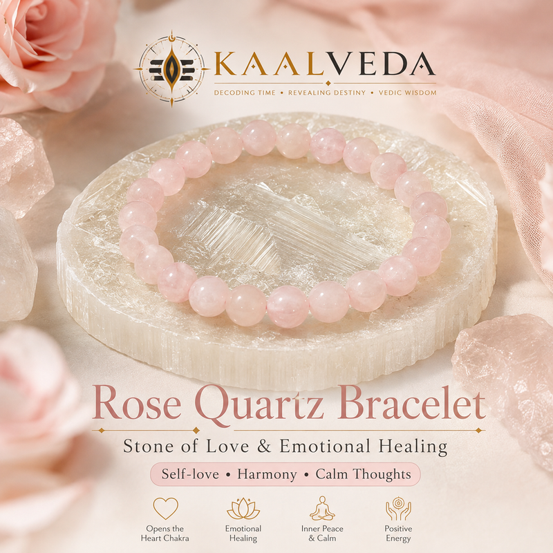 Rose Quartz Bracelet — stone of love and emotional healing — KaalVeda