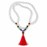 Clear Quartz (Sphatik) 7 Chakra Mala — 108+1