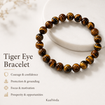 Tiger Eye Bracelet — courage, protection, focus and prosperity — KaalVeda