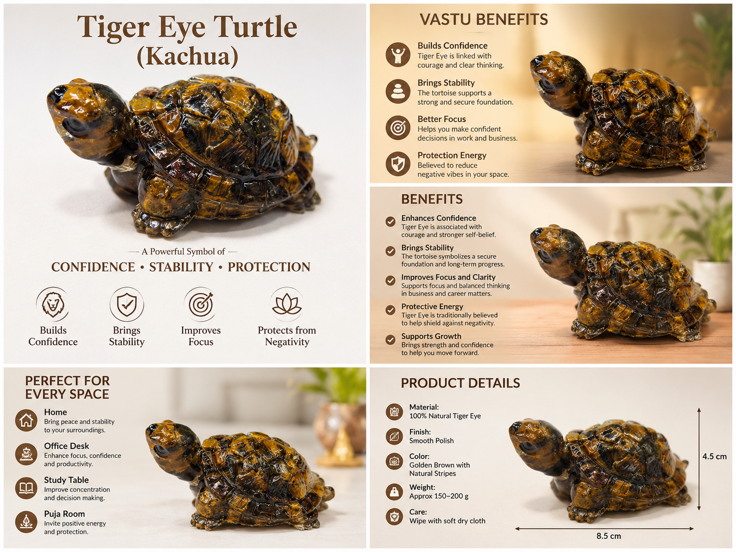 Tiger Eye Tortoise — benefits and product details — KaalVeda