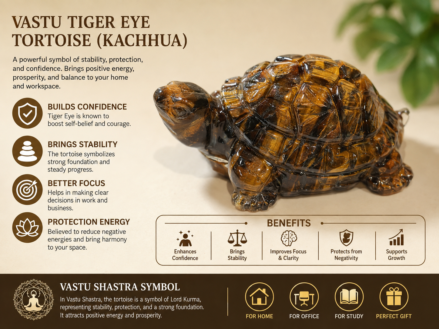 Tiger Eye Tortoise — the tortoise as a vastu symbol of Lord Kurma — KaalVeda