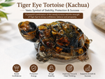 Tiger Eye Tortoise — natural tiger eye chips set in clear resin — KaalVeda